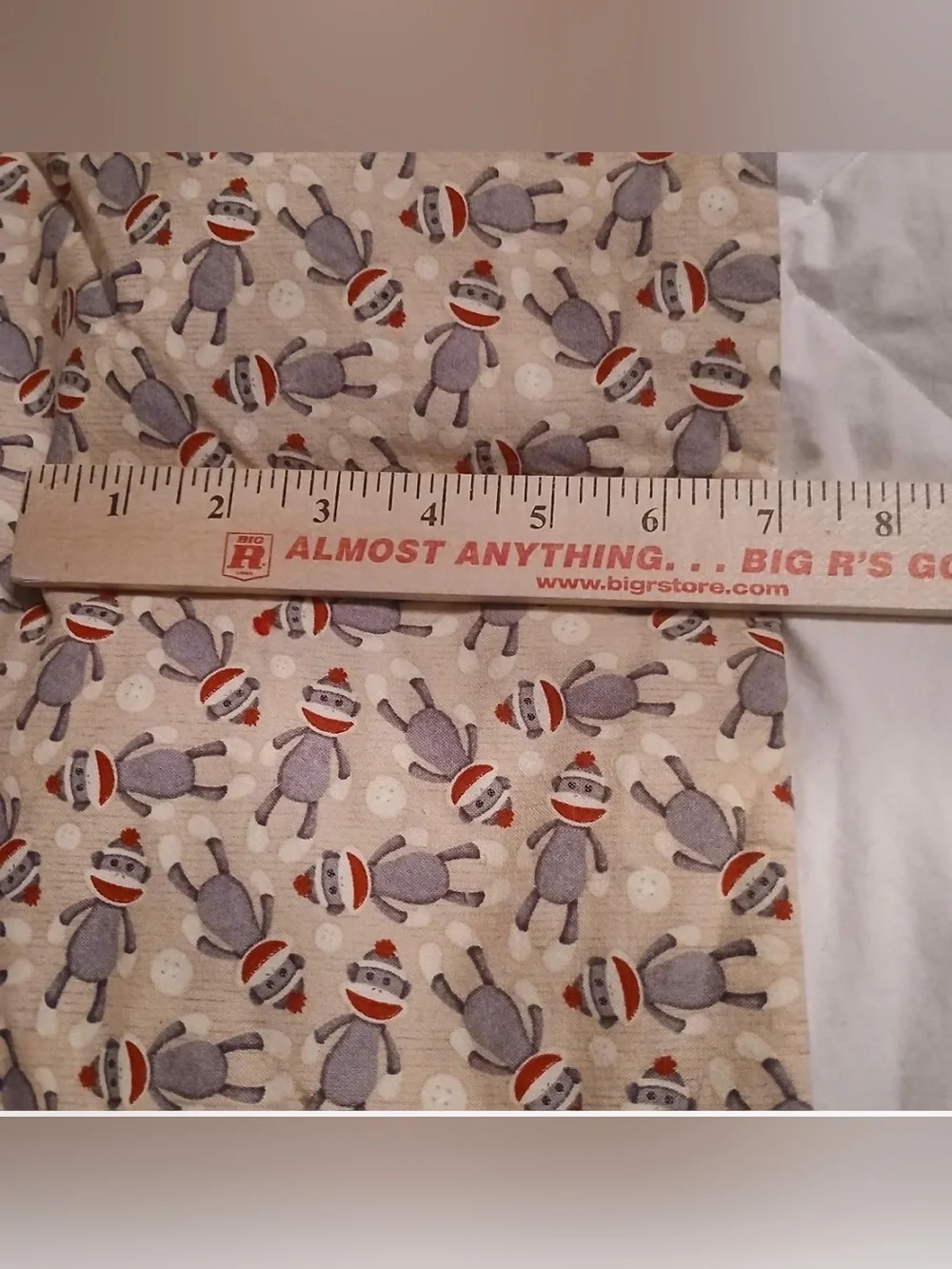 Vintage Baby Quilt Handmade Sock & Red Monkey Print Receiving Blanket